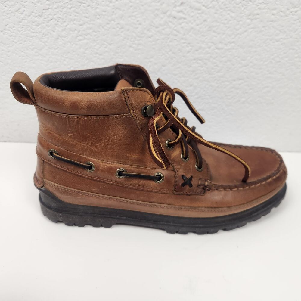 Ralph Lauren Otero Mid Hiking Boot in Tan Brown Women Size 8.5 - Picture 5 of 11